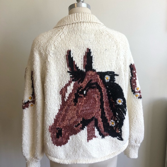 Anthropologie Sweaters - Anthropologie Pilcro Horse Daisy Knot Utility Sweater Jacket Size Small